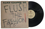 Alice Cooper Signed Flush the Fashion Album COA Proof Autographed Vinyl Record
