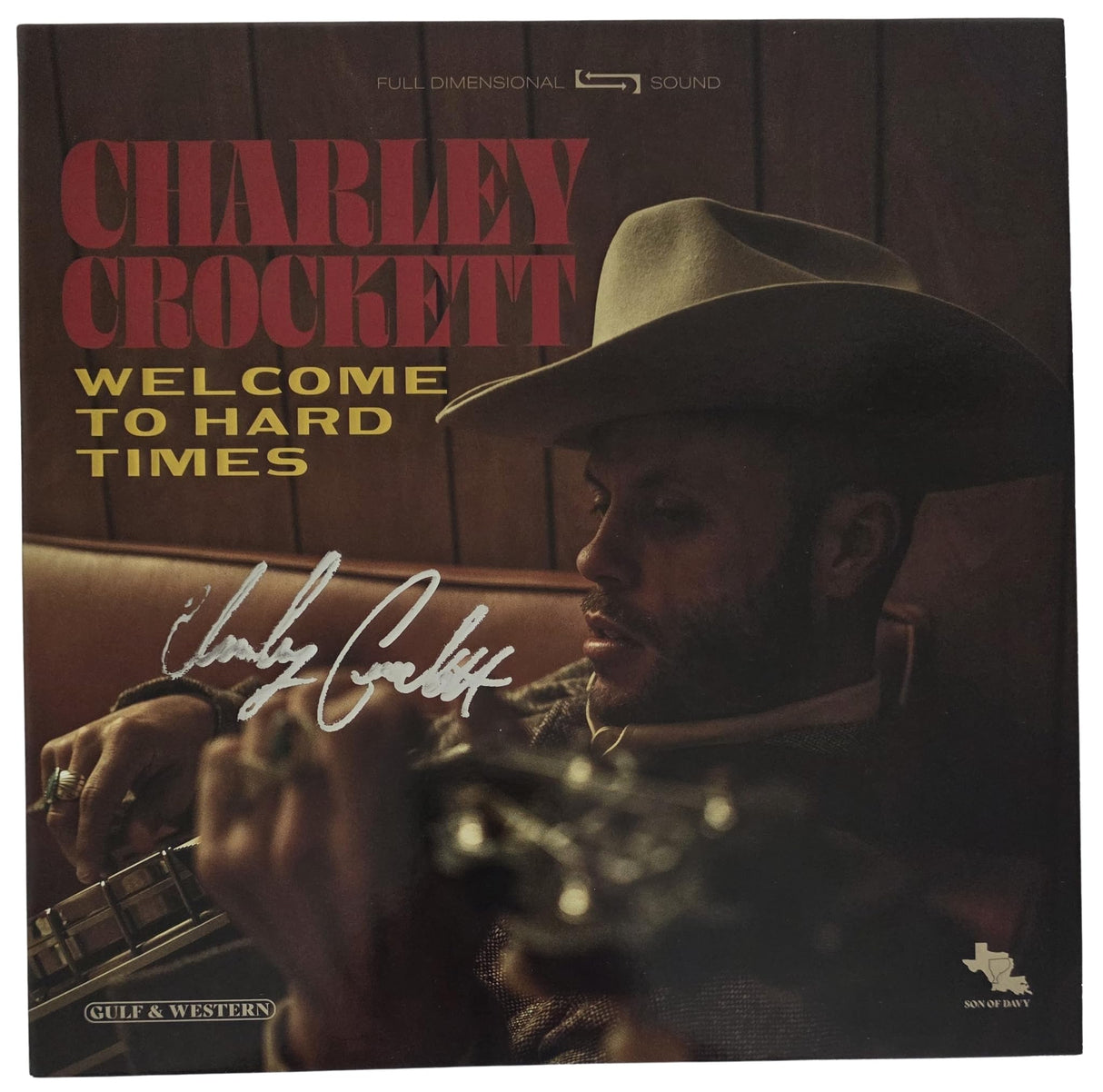 Charley Crockett Signed Welcome to Hard Times Album COA Proof Autographed Vinyl Record
