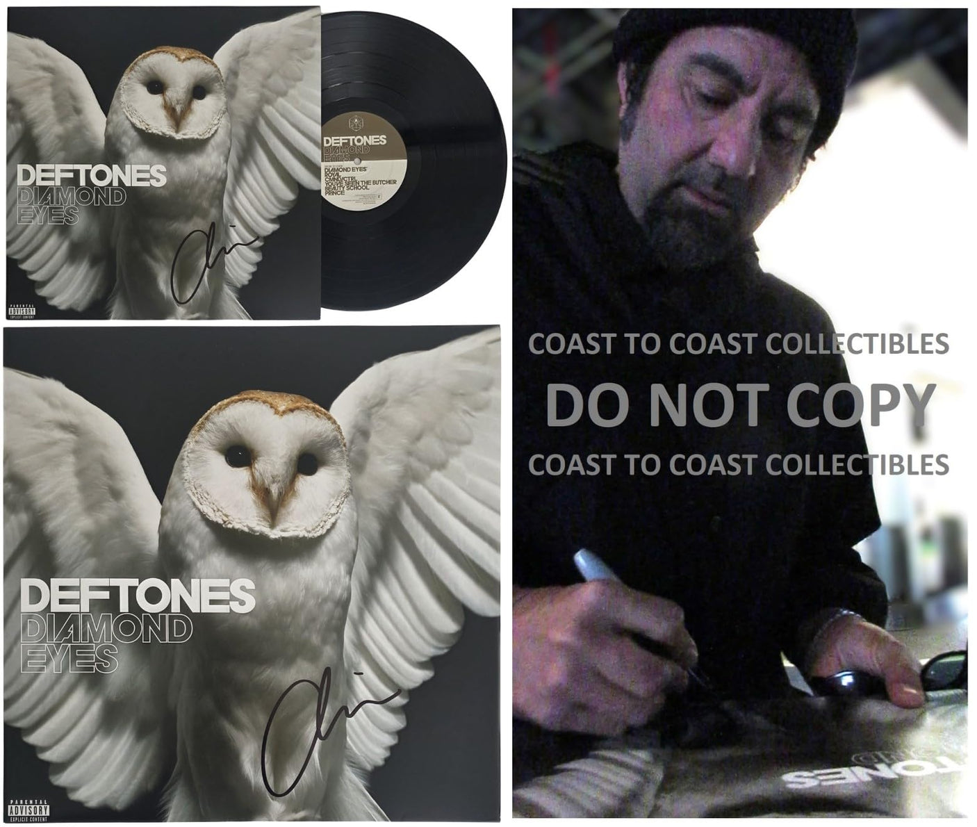 Chino Moreno Signed Deftones Diamond Eyes Album Proof Autographed Vinyl Record