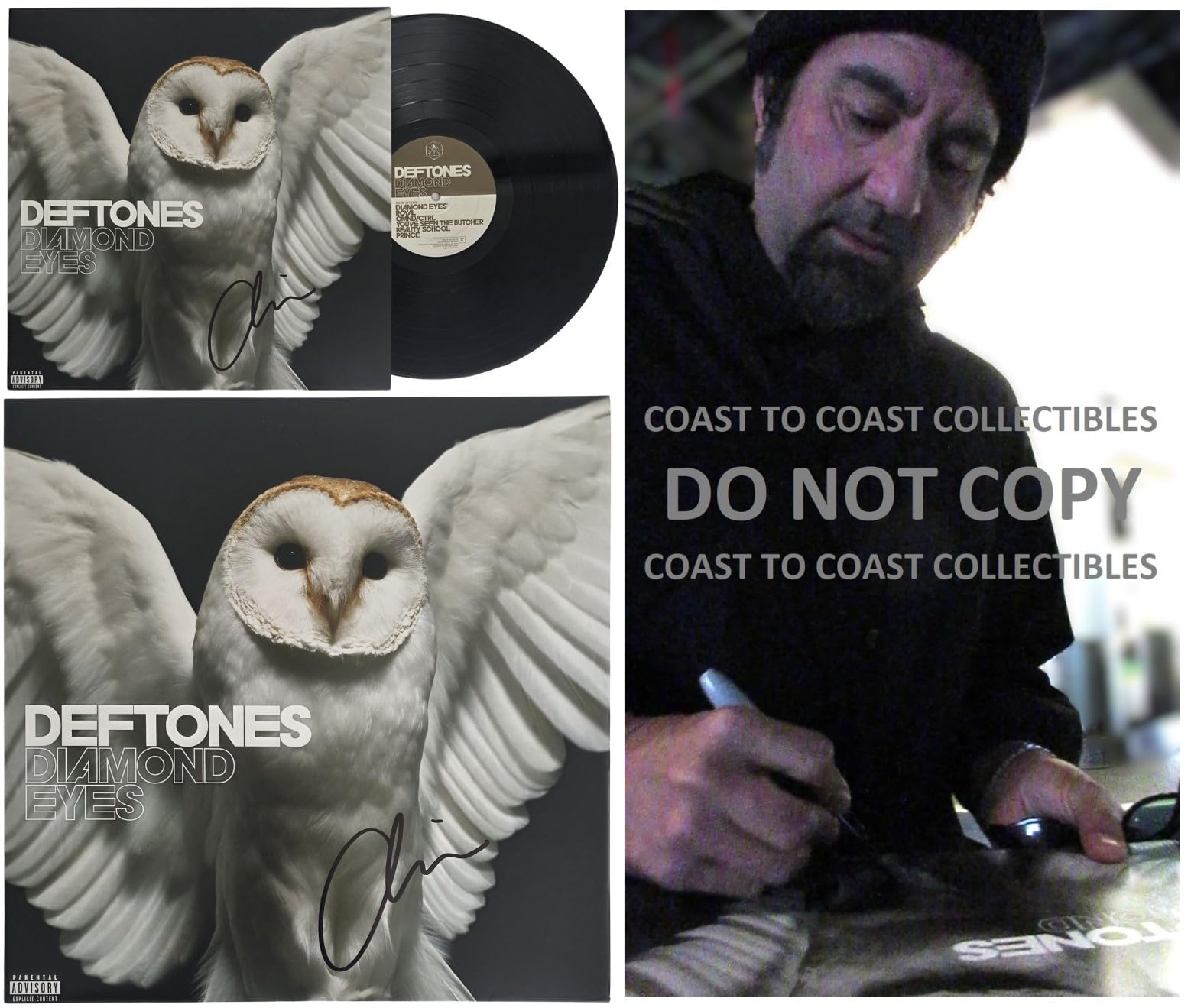Chino Moreno Signed Deftones Diamond Eyes Album Proof Autographed Vinyl Record