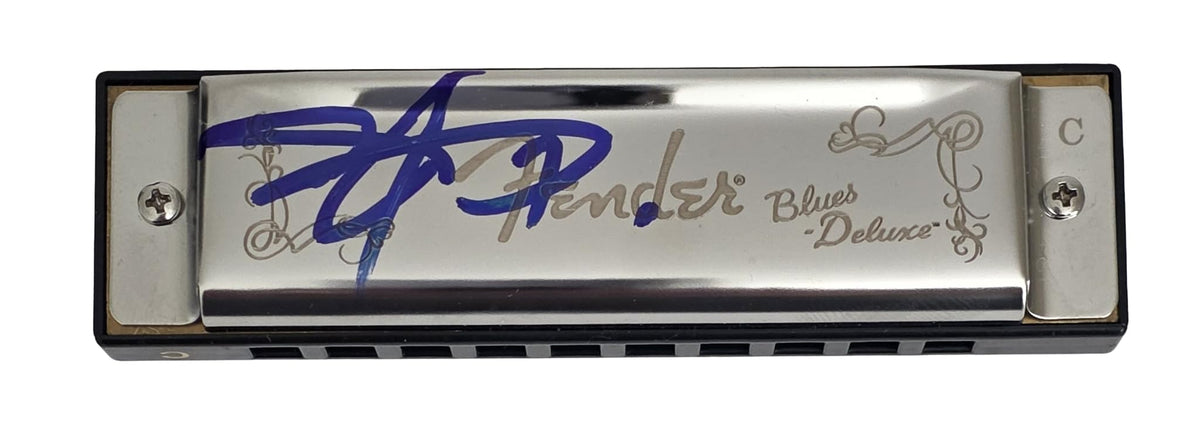 John Popper Blues Traveler Signed Fender Harmonica COA Exact Proof Autographed