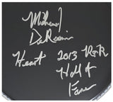 Michael Derosier Heart HOF Drummer Signed Drumhead COA Exact Proof Autographed