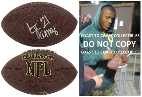 LaMichael James Signed Football COA Proof Autographed San Francisco 49ers Oregon Ducks