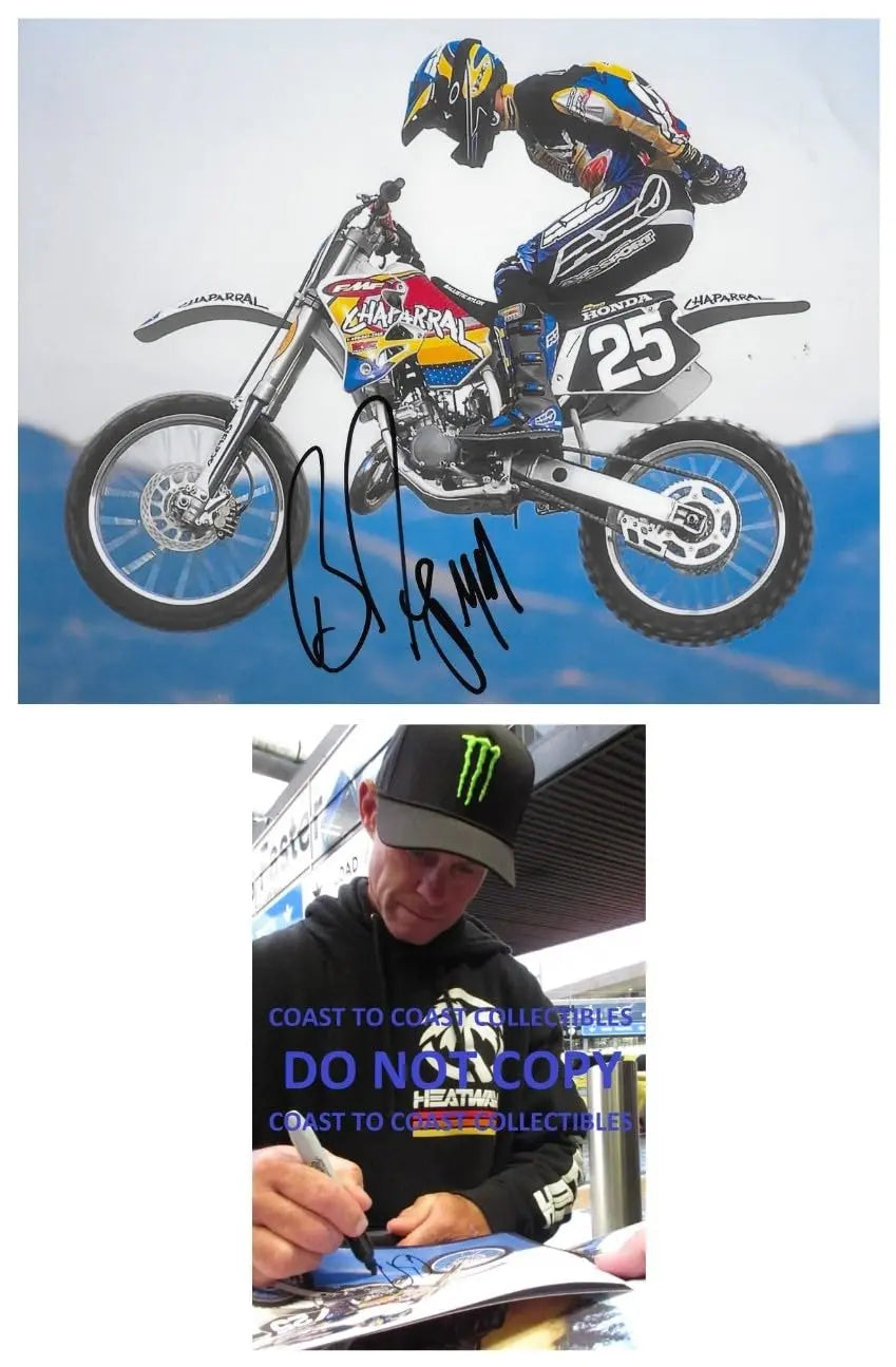 Brian Deegan Signed 8x10 Photo COA Proof Autographed Freestyle Motocross Racer..