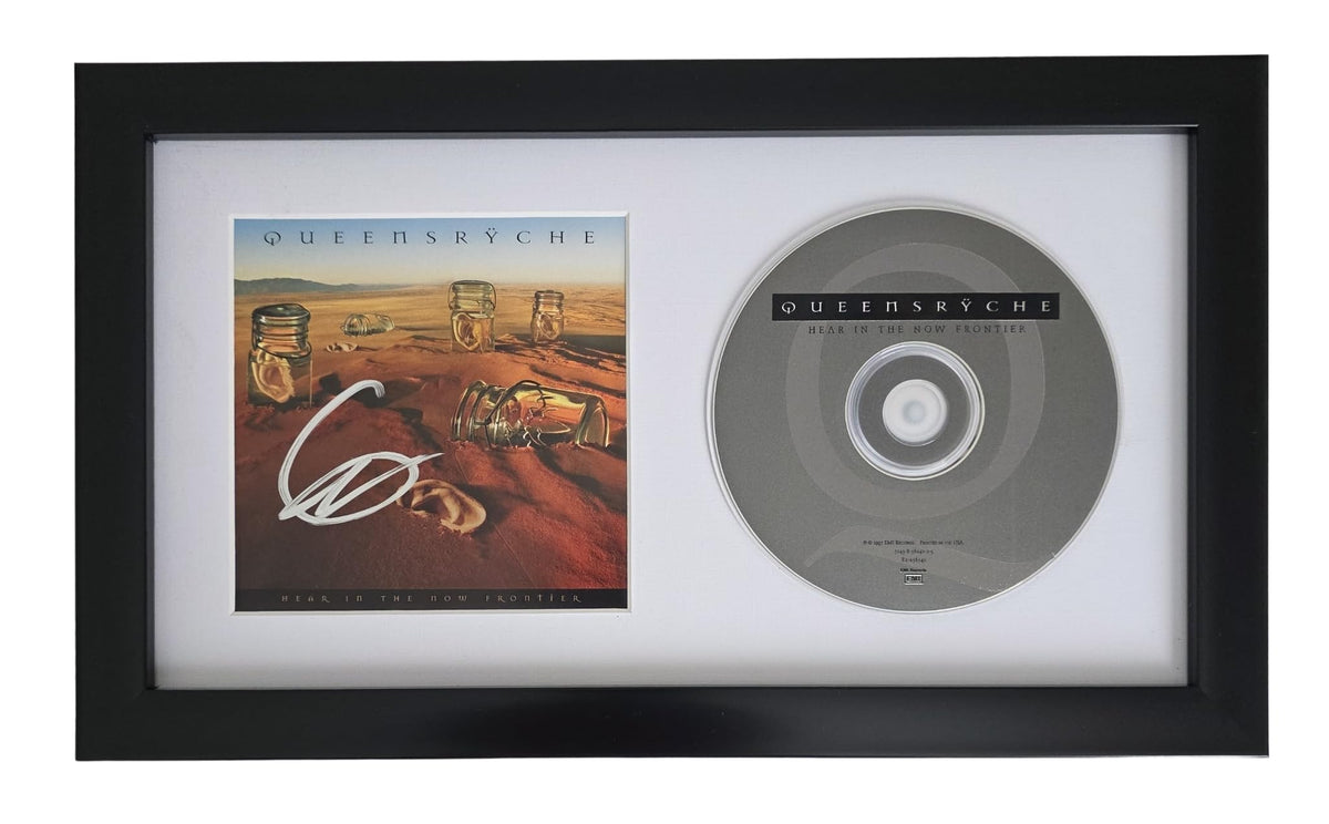 Geoff Tate Signed Queensryche Hear in the Now Frontier CD Framed COA Proof Autographed Framed CD 12x7