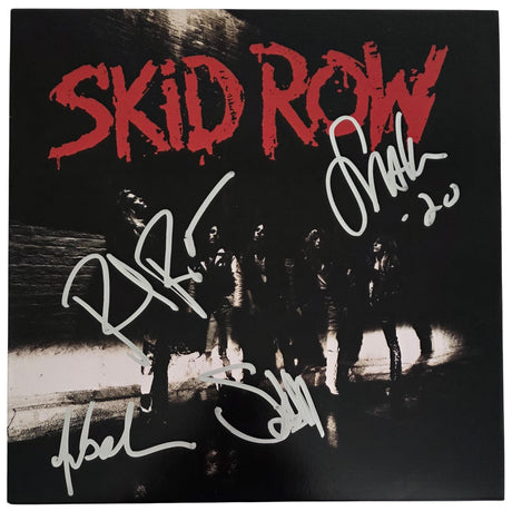 Skid Row Band Signed Album COA Exact Proof Autographed Vinyl Record Sabo,Hill,Bolan,Bach