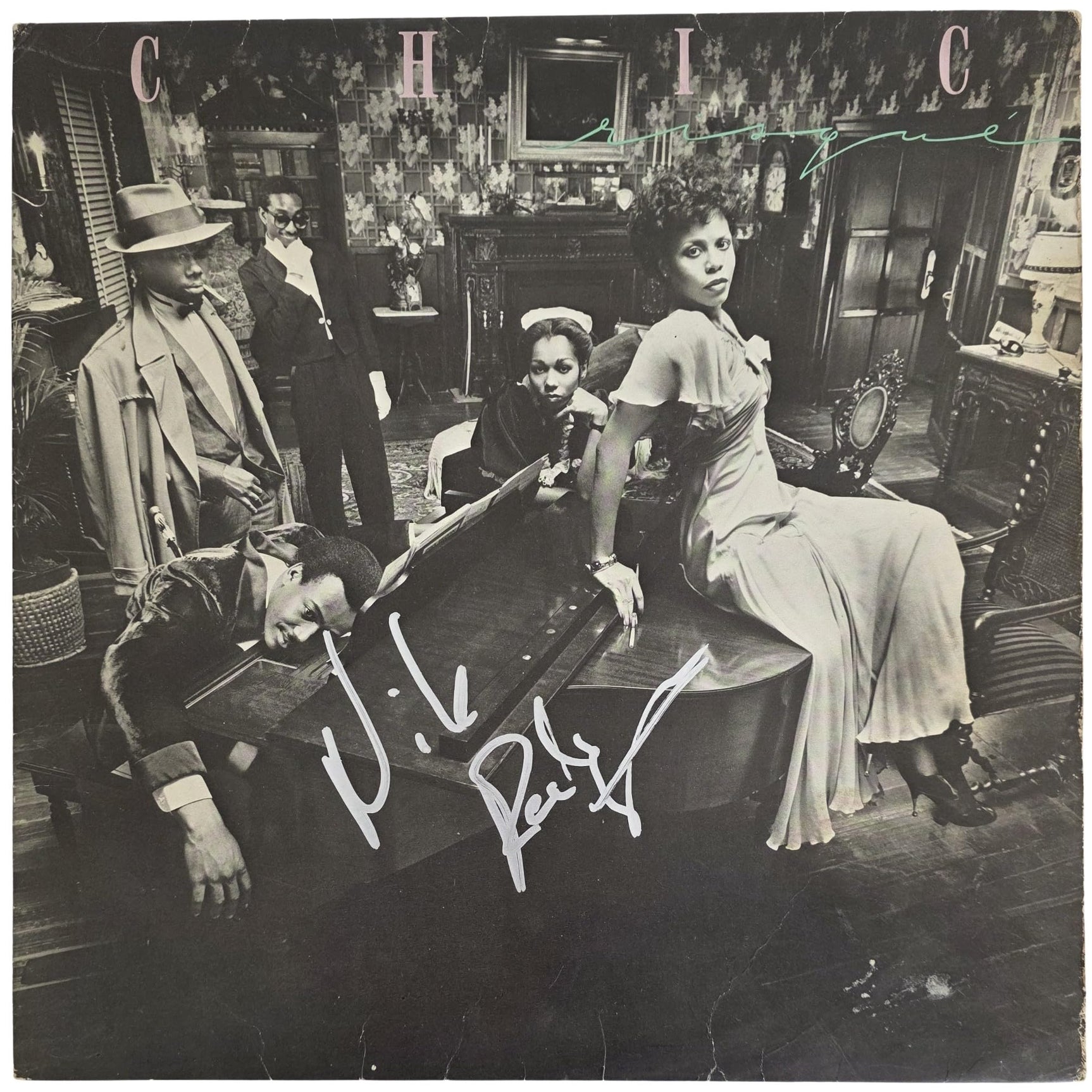 Nile Rodgers Signed Chic Risque Album COA Exact Proof Autographed Vinyl Record