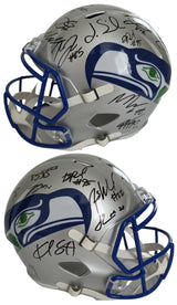 2025 Seahawks Team Signed Full Size Helmet COA Proof Autographed Seattle Seahawks TB