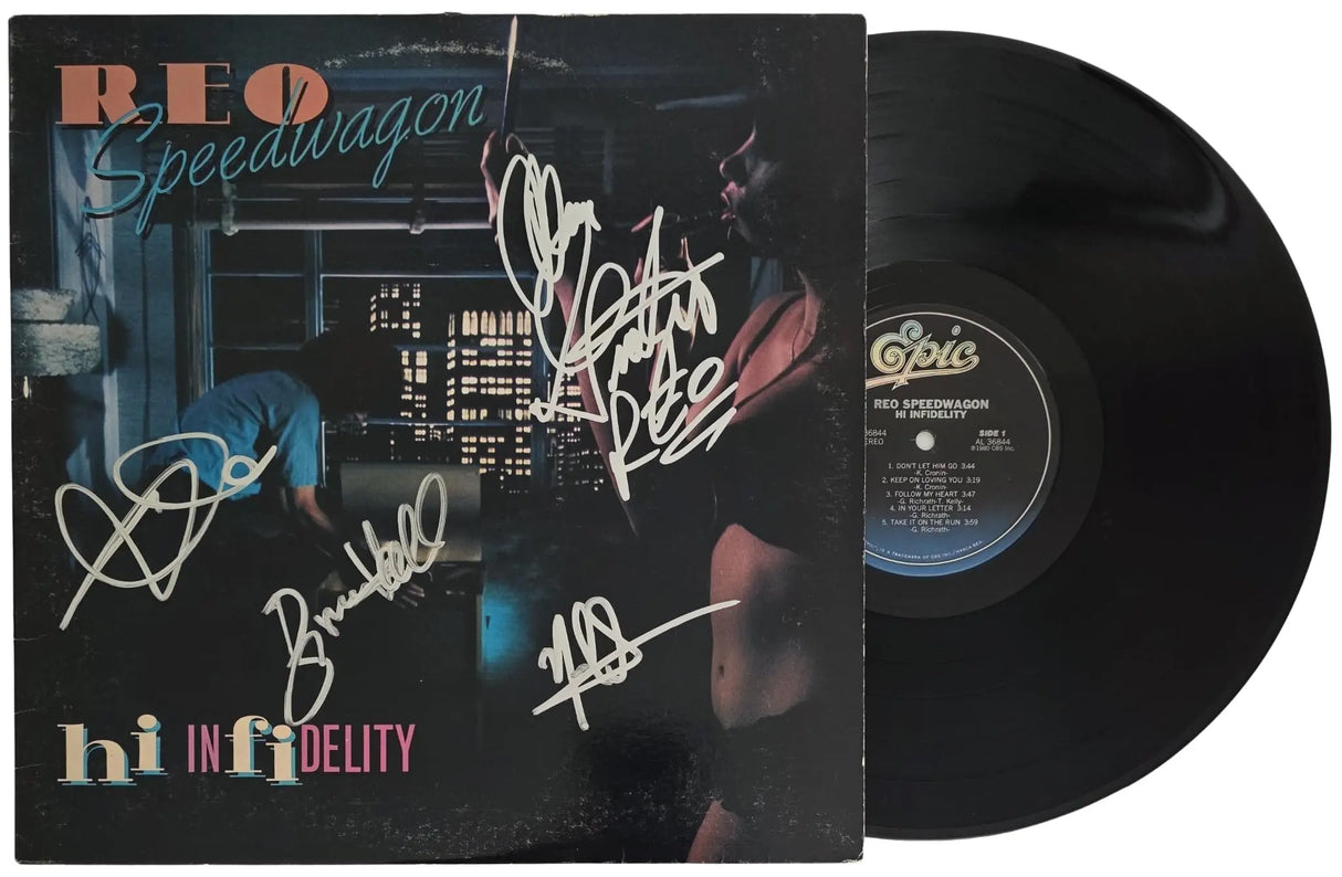 REO Speedwagon Signed Hi Infidelity Album COA Proof Autographed Vinyl Record