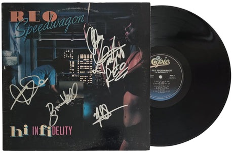 REO Speedwagon Signed Hi Infidelity Album COA Proof Autographed Vinyl Record
