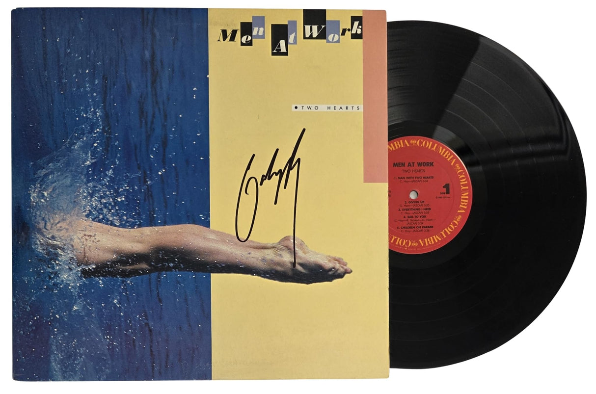 Colin Hay Signed Men At Work Two Hearts Album COA Proof Autographed Vinyl Record
