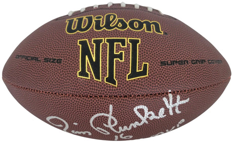 Jim Plunkett Signed Football Proof COA Autographed Oakland Raiders Stanford
