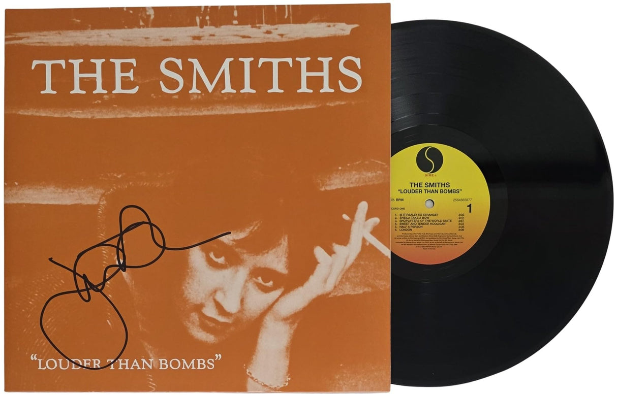 Johnny Marr Signed The Smiths Louder Than Bombs Album COA Proof Autographed Vinyl Record