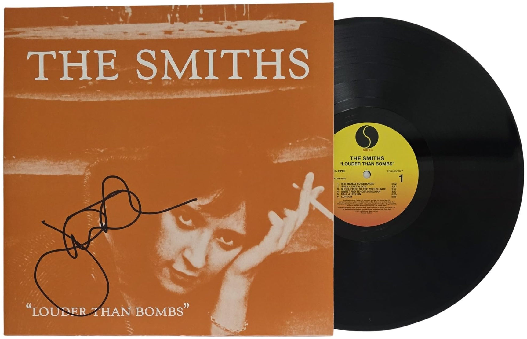 Johnny Marr Signed The Smiths Louder Than Bombs Album COA Proof Autographed Vinyl Record