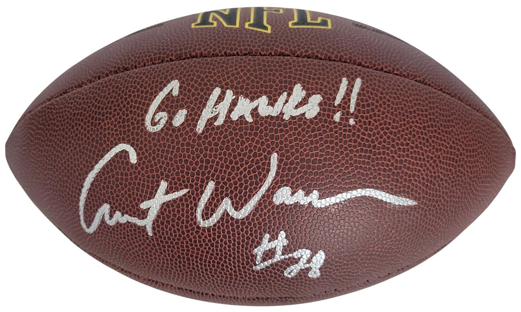 Curt Warner Signed Football Proof COA Autographed Seattle Seahawks Penn State