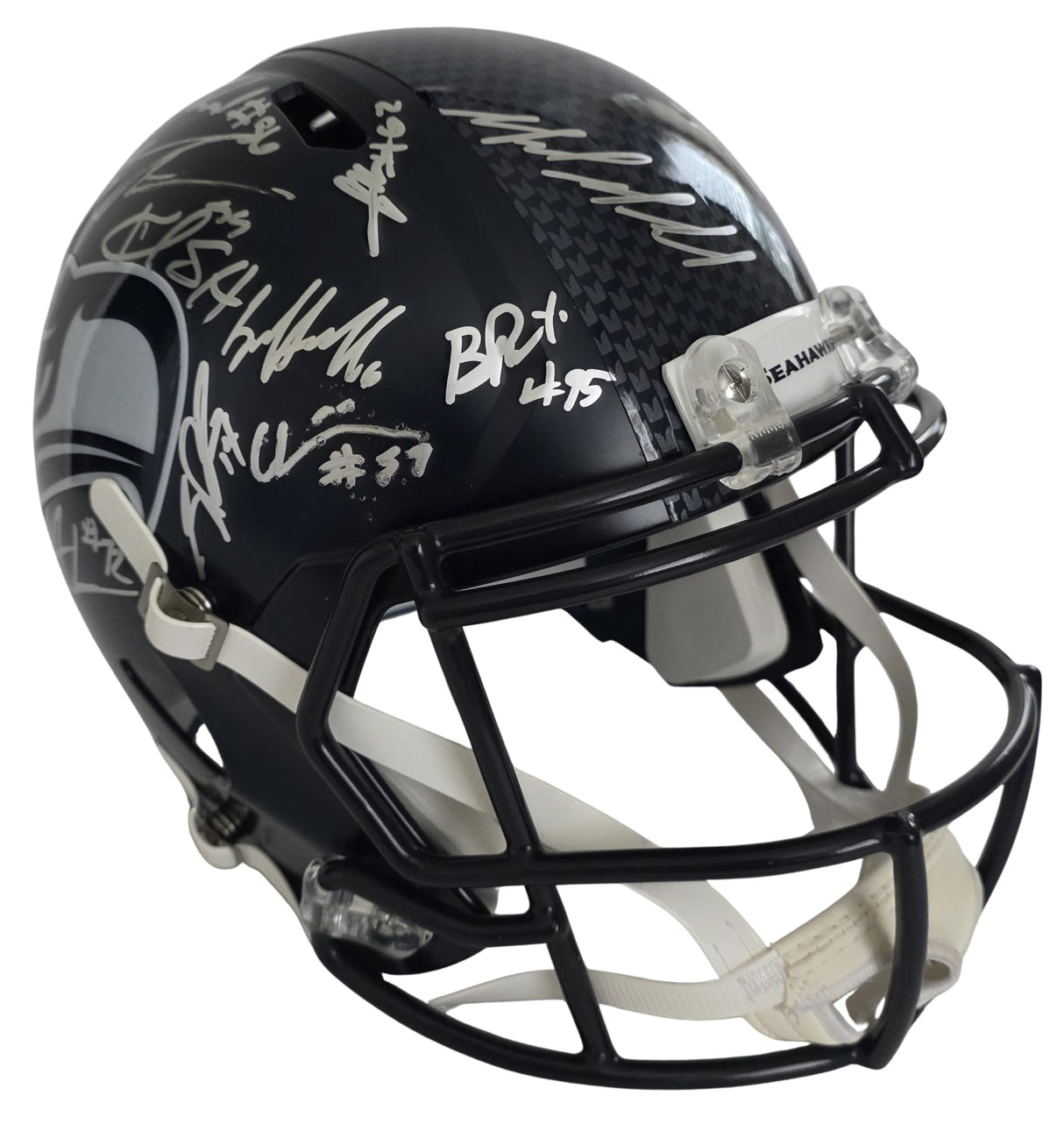 2025 Seahawks Team Signed Full Size Helmet COA Proof Autographed Seattle Seahawks