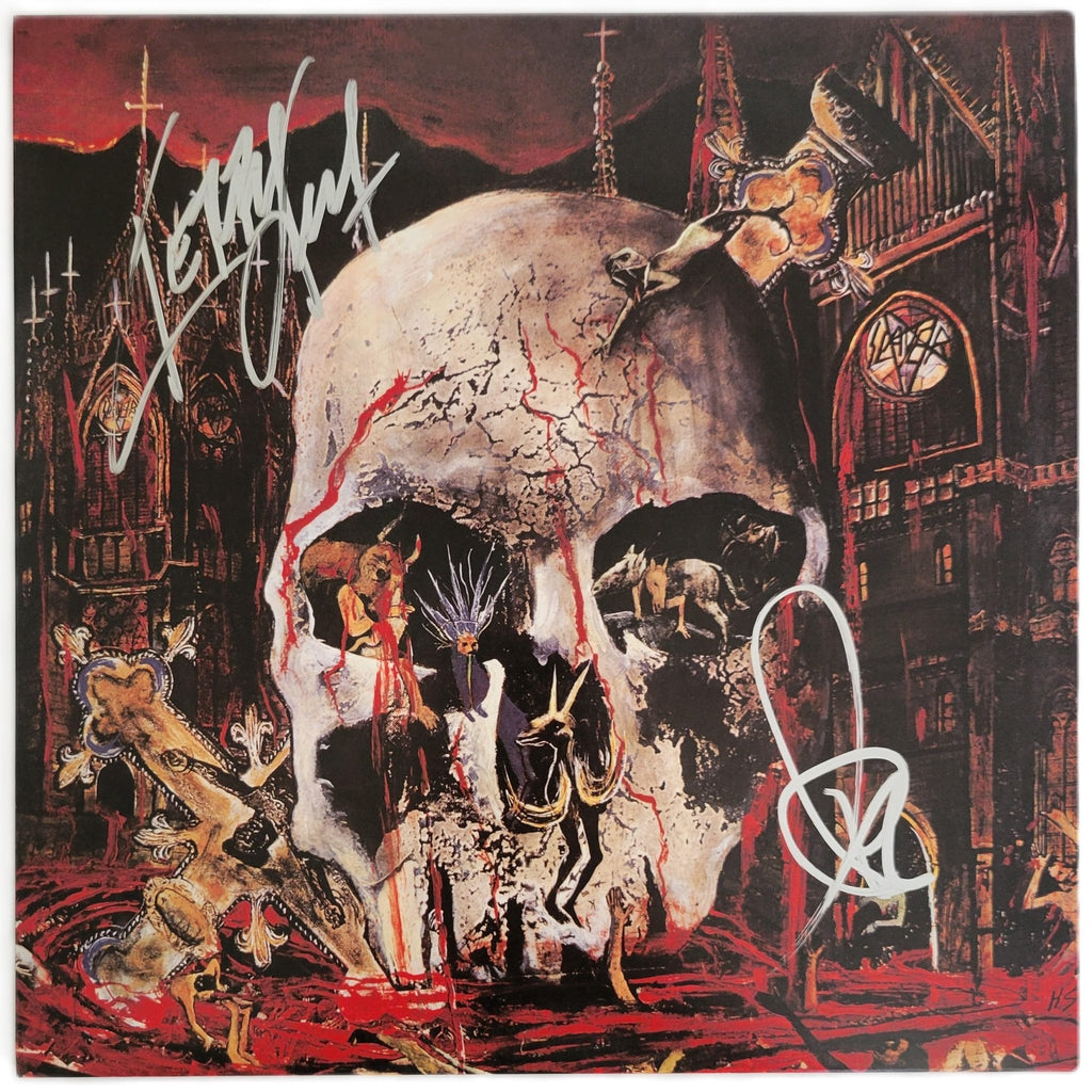 Tom Araya Kerry King Signed Slayer South of Heaven Album COA Exact Proof Autographed Vinyl Record