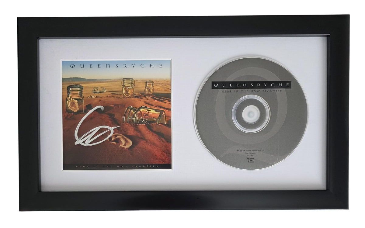Geoff Tate Signed Queensryche Hear in the Now Frontier CD Framed COA Proof Autographed Framed CD 12x7