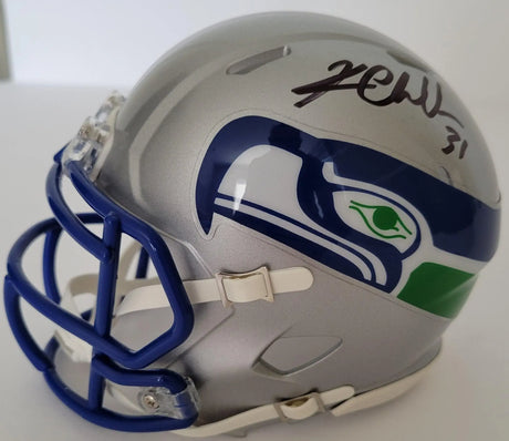 Kam Chancellor Signed Seattle Seahawks Mini Football Helmet Proof COA Autographed Throwback Helmet