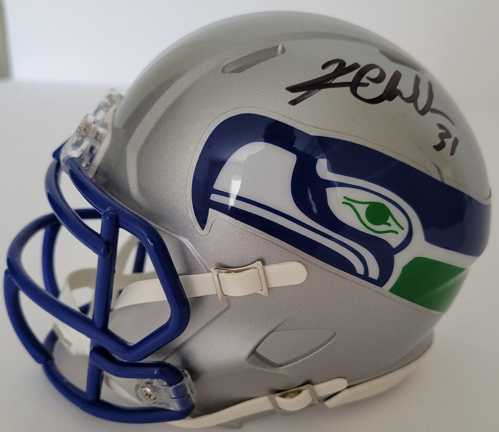 Kam Chancellor Signed Seattle Seahawks Mini Football Helmet Proof COA Autographed Throwback Helmet