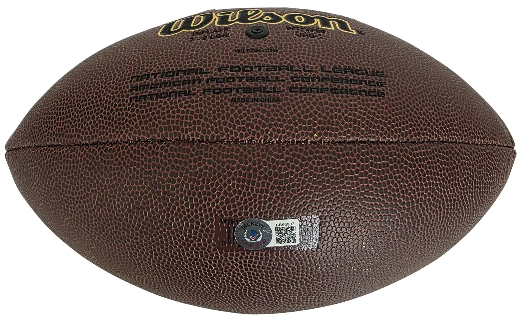 Christian Okoye Signed Football Proof Beckett COA Kansas City Chiefs Autographed
