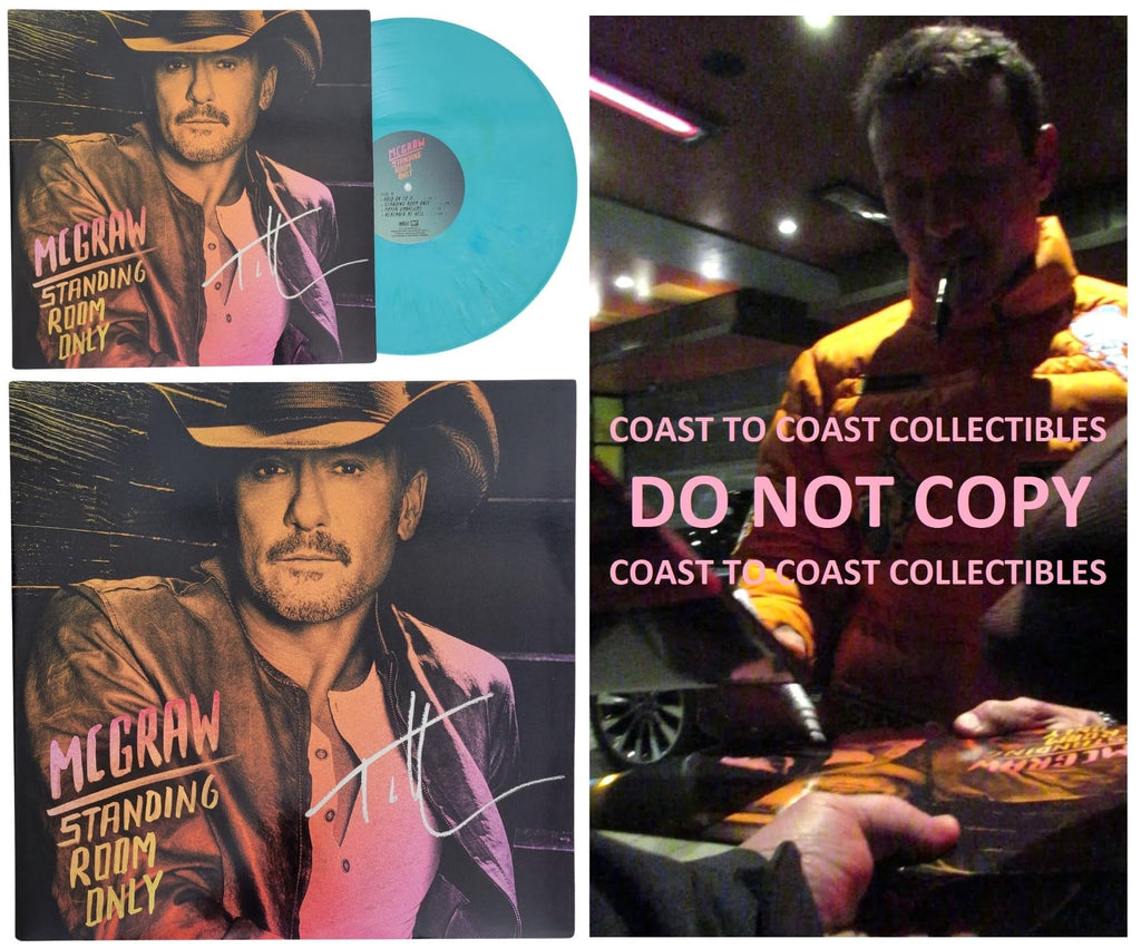 Tim McGraw Signed Standing Room Only Album Exact Proof COA Autographed Vinyl Record
