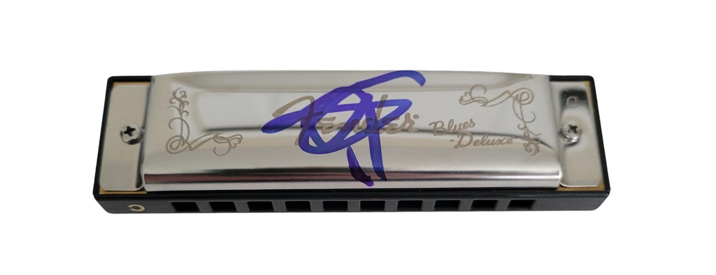 John Popper Blues Traveler Signed Fender Harmonica COA Exact Proof Autographed