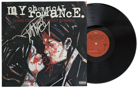 Gerard Way Signed My Chemical Romance Three Cheers for Sweet Revenge Album Exact Proof COA Autographed Vinyl Record