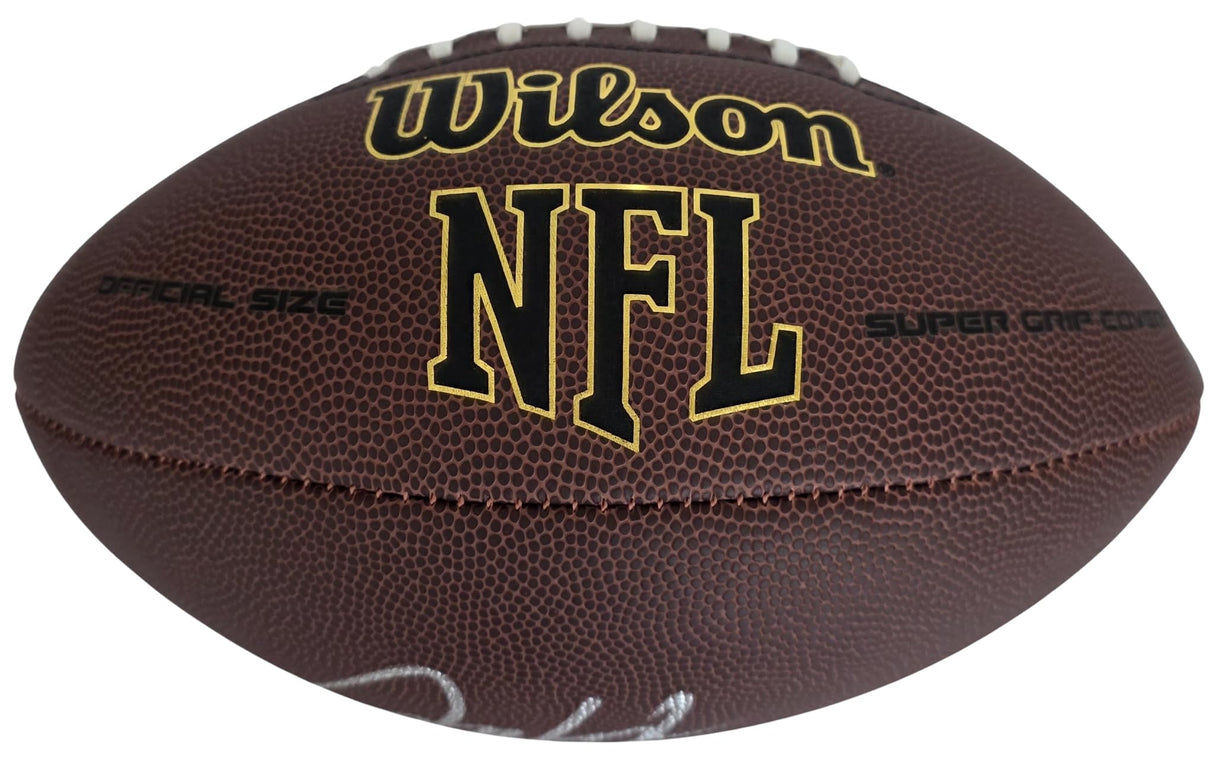 Jim Harbaugh Signed Football Proof COA Autographed Michigan Los Angeles Chargers