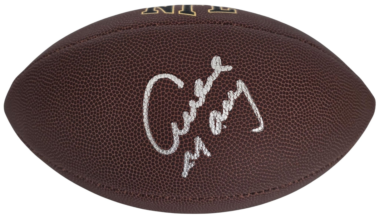Archie Manning signed football proof COA autographed New Orleans Saints