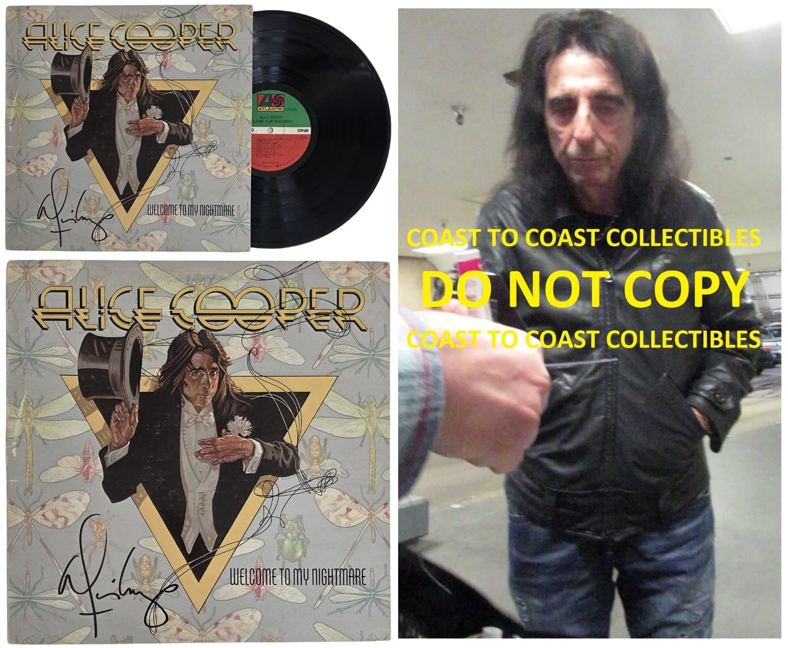 Alice Cooper Signed Welcome to My Nightmare Album COA Proof Autographed Vinyl Record