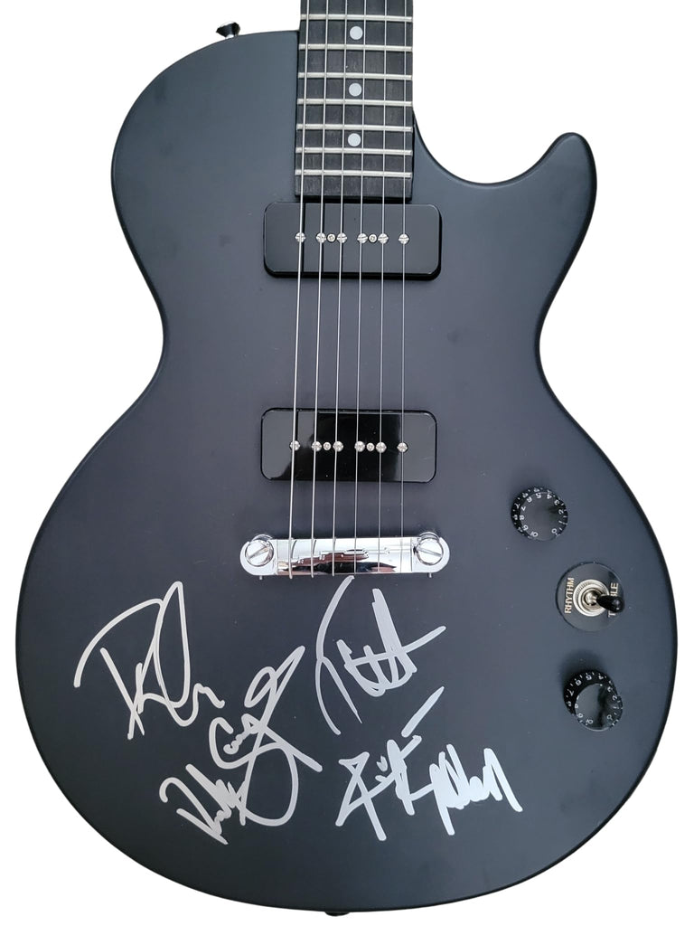 Def Leppard Band Signed Les Paul Electric Guitar COA Proof Autographed Joe Elliott Rick Savage Phil Collen Rick Allen