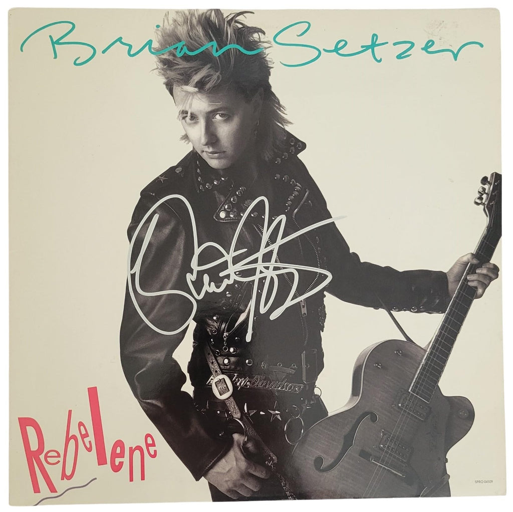 Brian Setzer Signed Rebelene Album Proof COA Autographed Vinyl Record Stray Cats