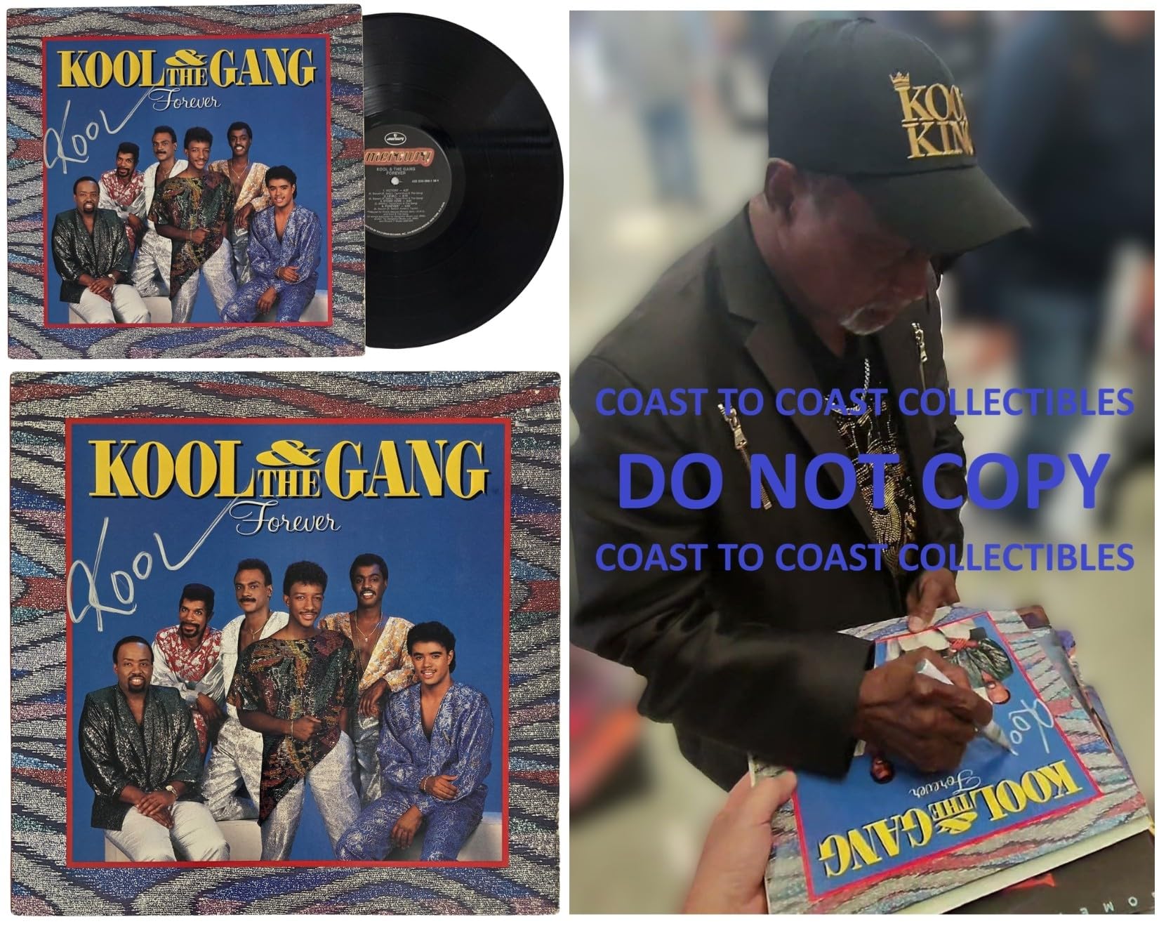 Robert Bell Signed Kool & the Gang Forever Album COA Proof Autographed Vinyl Record