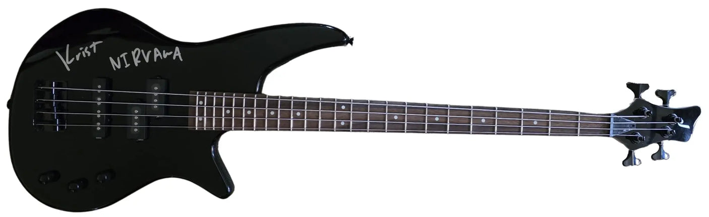 Krist Novoselic Signed Electric Bass Guitar COA Exact Proof Autographed Nirvana