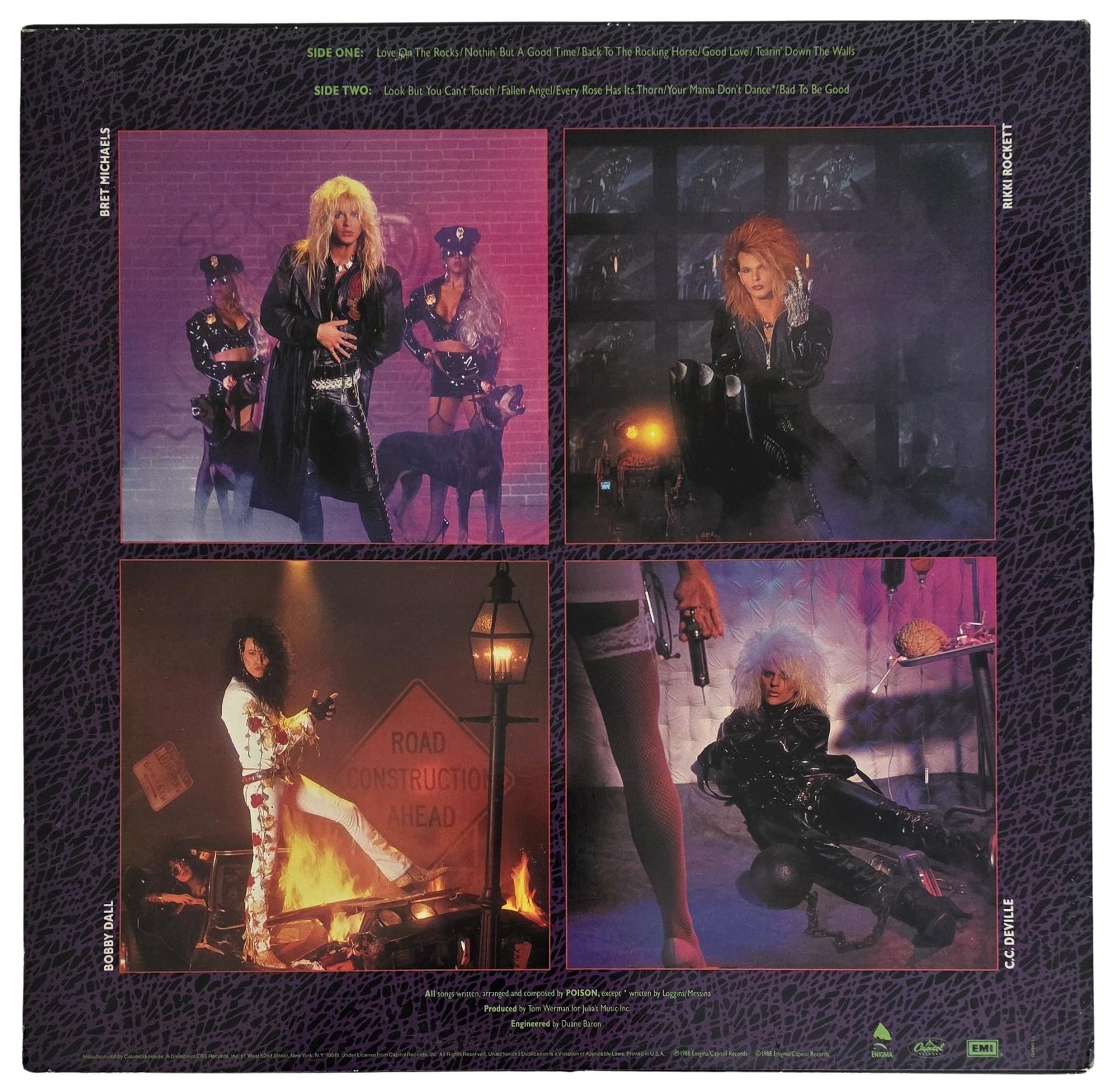 Bret Michaels Signed Poison Open Up and Say... Ahh! Album COA Proof Autographed Vinyl Record