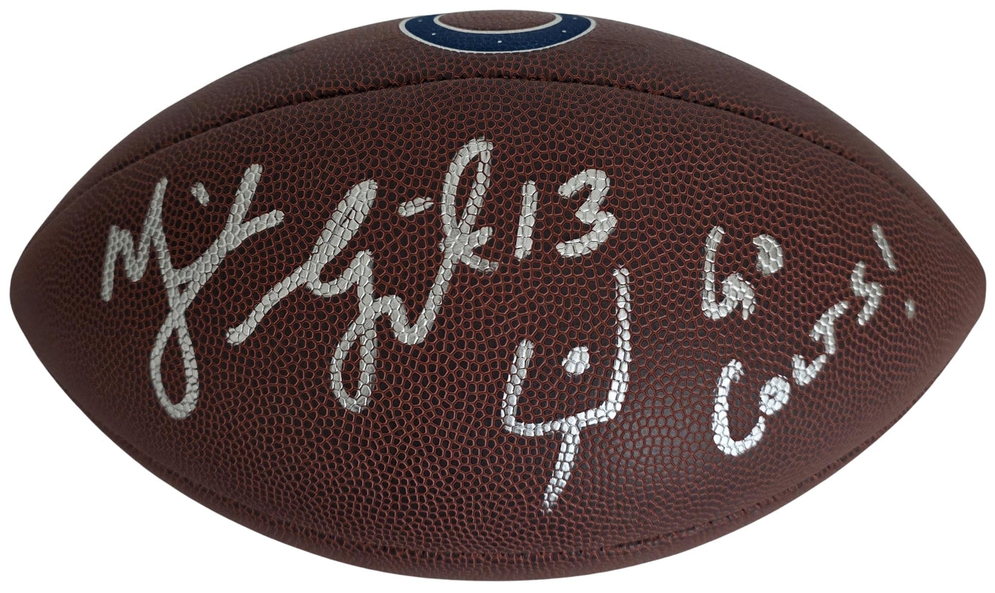 Mike Vanderjagt Signed Indianapolis Colts Logo Football COA Exact Proof Autographed
