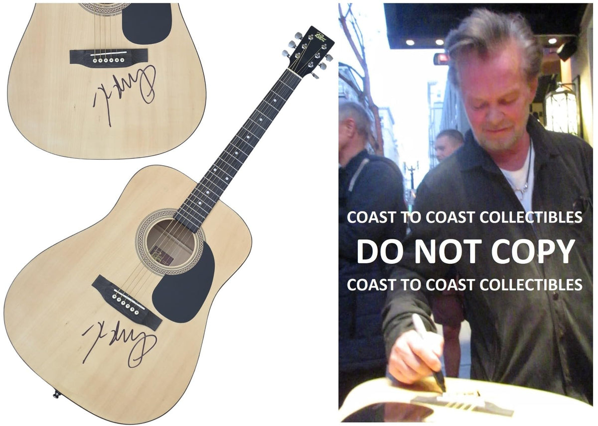 John Mellencamp Signed Acoustic Guitar COA Proof Autographed Singer Songwriter John Cougar