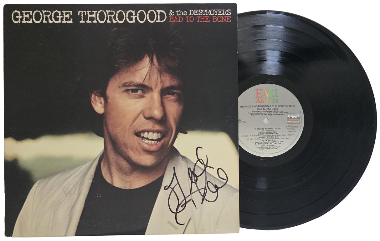 George Thorogood Signed Bad to the Bone Album COA Proof Autographed Vinyl Record