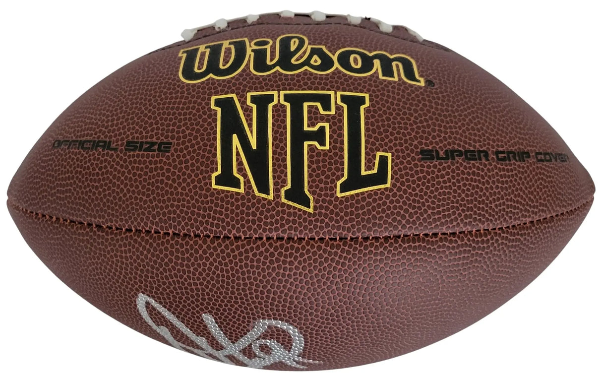 Warren Sapp Signed Football Proof COA Autographed Tampa Bay Buccaneers Raiders