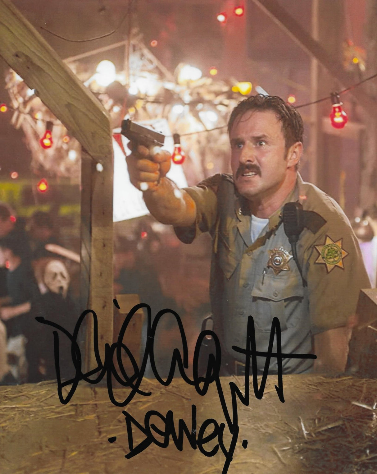 David Arquette Signed Scream 8x10 photo COA Exact Proof Autographed Actor Dewey STAR