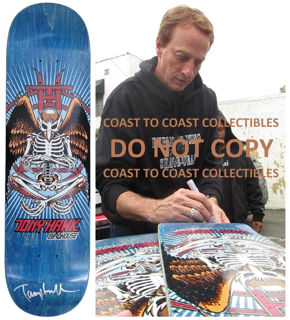 Tony Hawk signed Birdhouse skateboard Deck exact proof COA. autographed