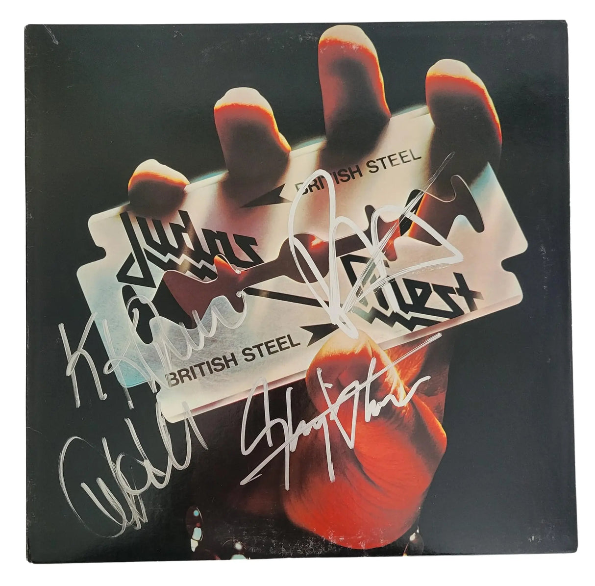 Judas Pries Signed British Steel Album COA Proof Autographed Vinyl Record Halford Tipton Hill Downing