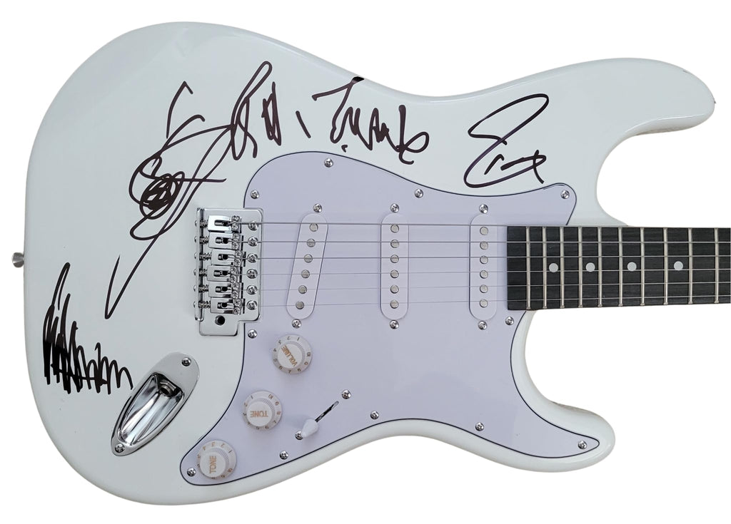 Cheap Trick band Signed Full Size Electric Guitar COA Proof Robin Zander,Rick Nielsen,Tom Peterson..