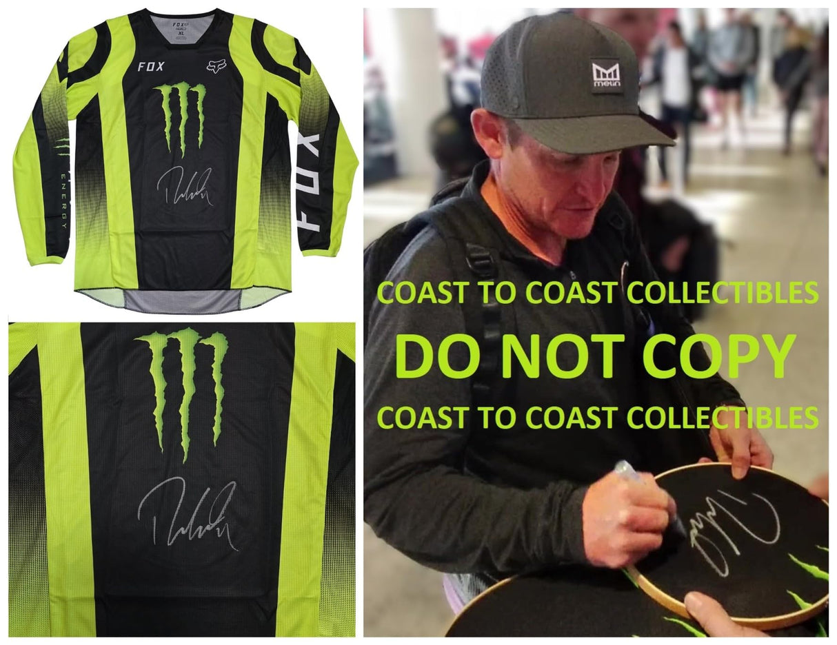 Ricky Carmichael Signed Monster Jersey Proof Autographed Supercross Motocross Rider