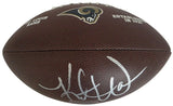 Kurt Warner Signed St. Louis Rams Logo Football COA Exact Proof Autographed HOF