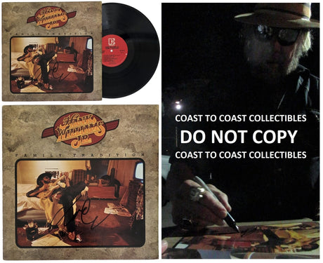 Hank Williams Jr Signed Family Tradition Album COA Proof Autographed Vinyl Record