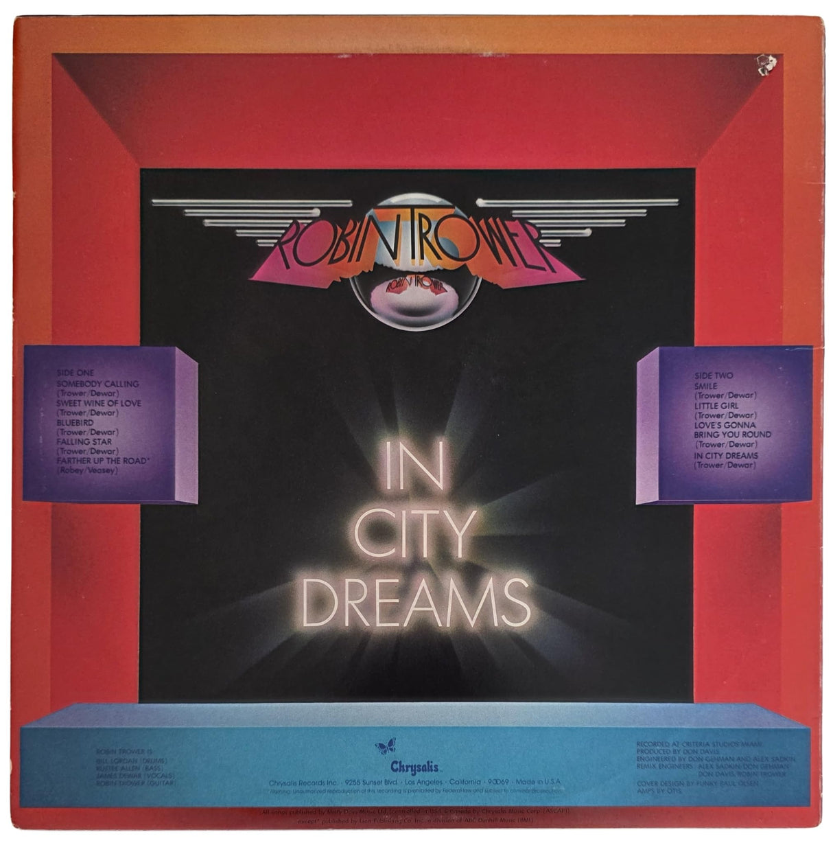 Robin Trower Signed In City Dreams Album COA Proof Autographed Vinyl Record