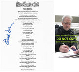 Buck Dharma Signed Blue Oyster Cult Godzilla Lyrics Sheet Proof Autographed STAR