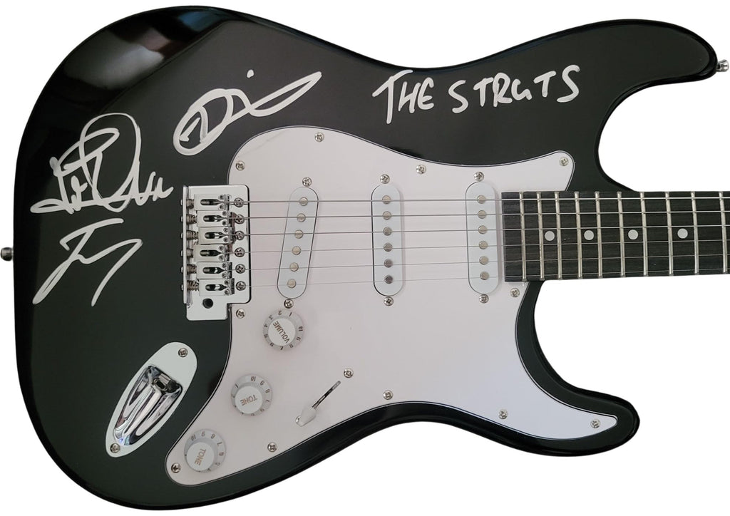 The Struts Band Signed Guitar COA Proof Autographed Luke Spiller Jed Elliott Gethin Davies.